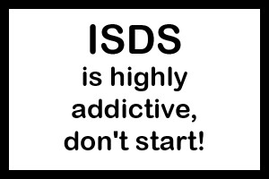 Warning signs on ISDS resembling warning signs on cigarette packages